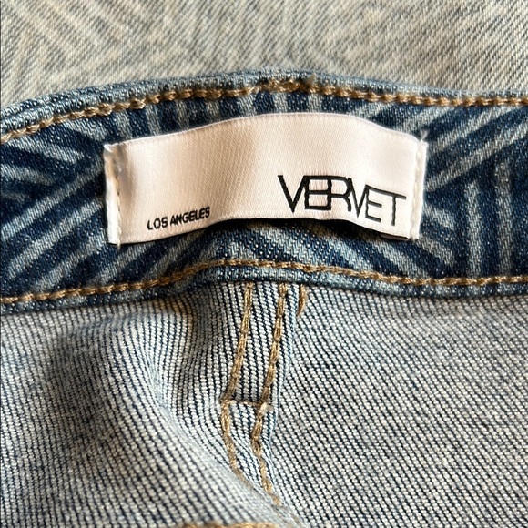 Vervet ladies Blue Flare Wide Leg Jeans - Picture 4 of 4